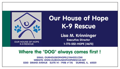 Our House of Hope K-9 Rescue
