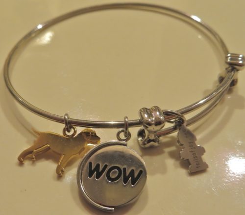 "BOW-WOW" Dog Slide Charm Bracelet