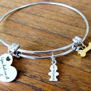 "You Had Me At Woof" Slide Charm Bracelet