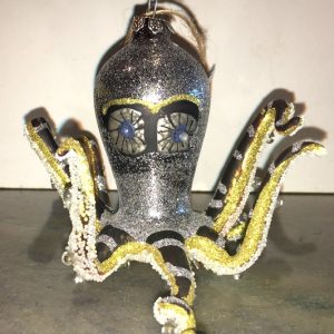 Octopus Ornament - Silver and Gold