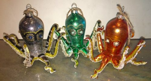 Octopus Ornament - Silver and Gold - Image 2