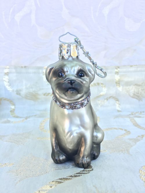 Beautiful Blown Glass Dog Ornament