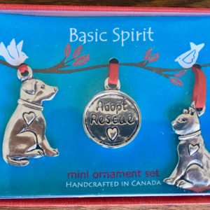 "Adopt Rescue" Global Giving Mini Ornament Set of 3