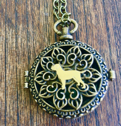 Hand Made One of a Kind Jewelry Intaglio Scotty Dog Necklace Elayne Boosler s Tails of Joy