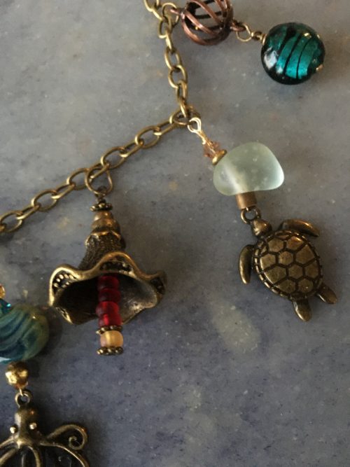 Hand Made One of a Kind Jewelry - Sea Lovers Charm Necklace - Image 5