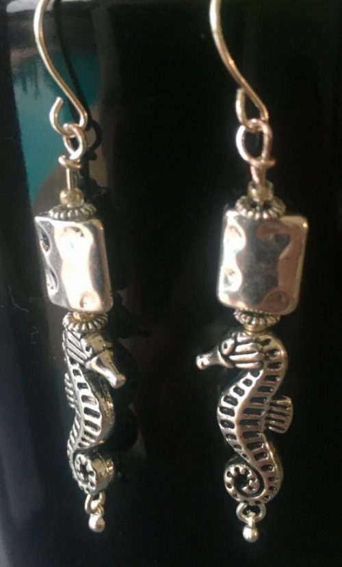 Hand Made One of a Kind Jewelry - Sea Horse Earrings #2 - Image 3
