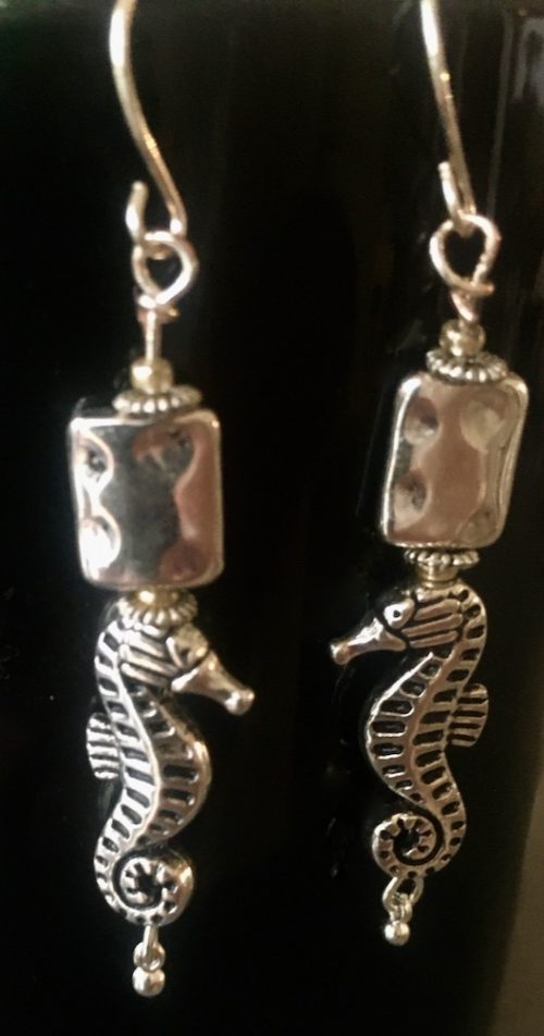 Hand Made One of a Kind Jewelry - Sea Horse Earrings #2