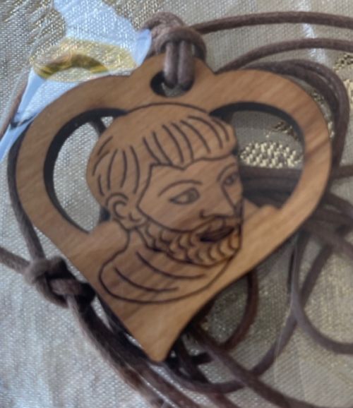 St. Francis of Assisi Wood Necklace. From Assisi, Italy