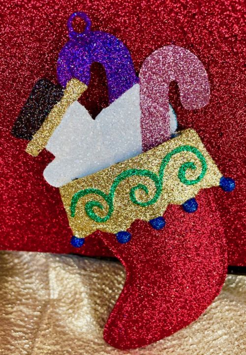 Christmas Stocking Filled with Snowman & Candy Canes-TOTAL BLING - Image 4