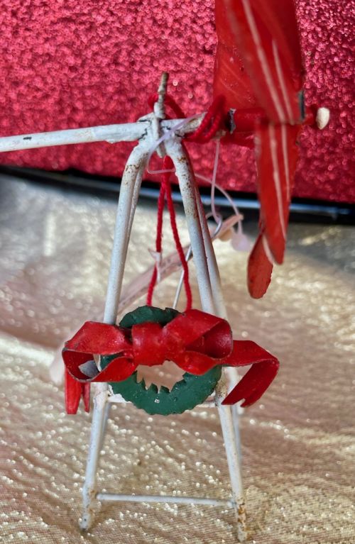 Old Timey "Distressed" Hand Made Metal Windmill Ornament - Image 3
