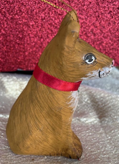 Beautiful Dog with Holly Collar Ornament - Image 4