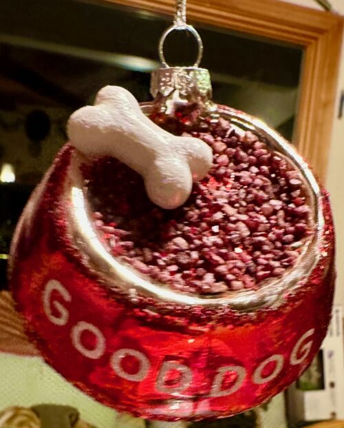Blingy Dog Bowl & Food Ornament