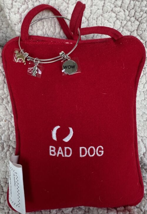 Good Dog Bad Dog Hanging Pillow with TOJ Spinning Dog Bracelet - Image 3