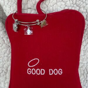 Good Dog Bad Dog Hanging Pillow with TOJ Spinning Dog Bracelet