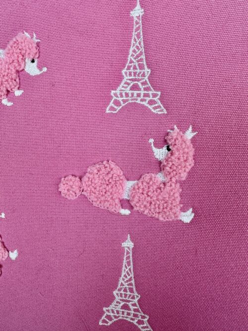 Fab Retro Poodle Purse with Eiffel Towers - Image 3