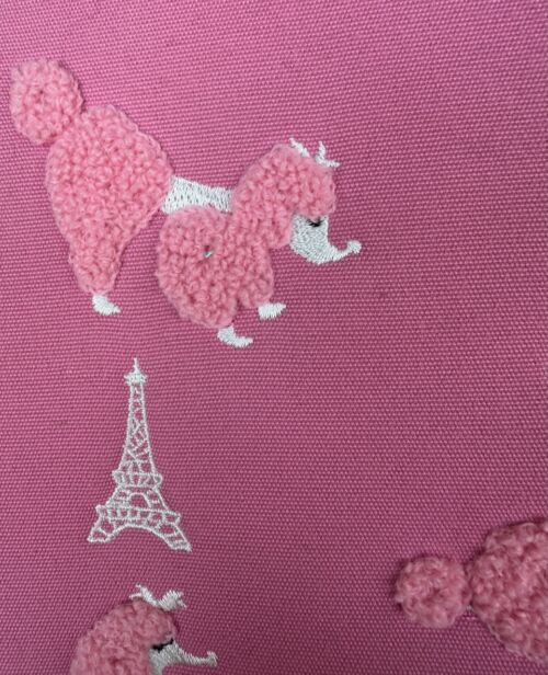 Fab Retro Poodle Purse with Eiffel Towers - Image 6