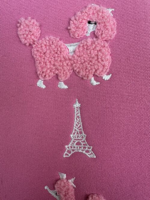 Fab Retro Poodle Purse with Eiffel Towers - Image 4
