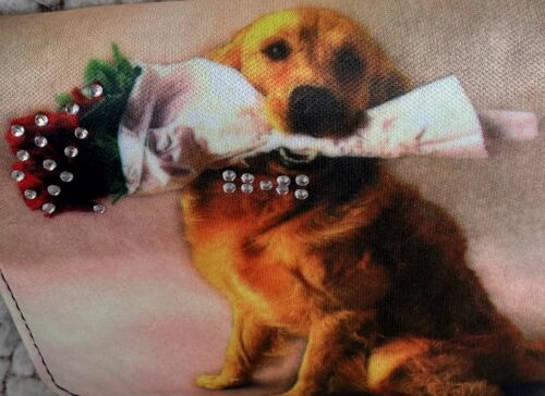 Blingy Valentine's Day Bouquet Dog Wallet