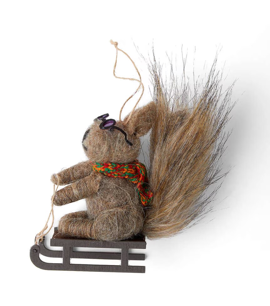 Soft Squirrel on Sled Ornament - Image 5