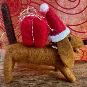Santa Dog Ornament