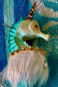 Sparkling Seahorse Unicorn Ornament