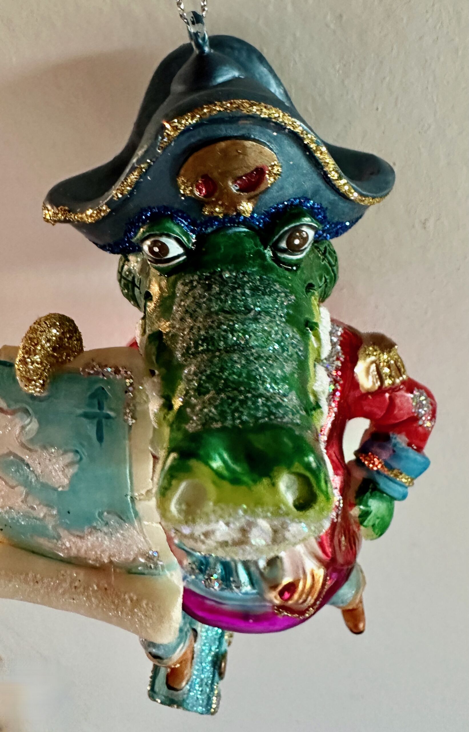 Sparkling Alligator Pirate Ornament Yo Ho Ho - Image 5