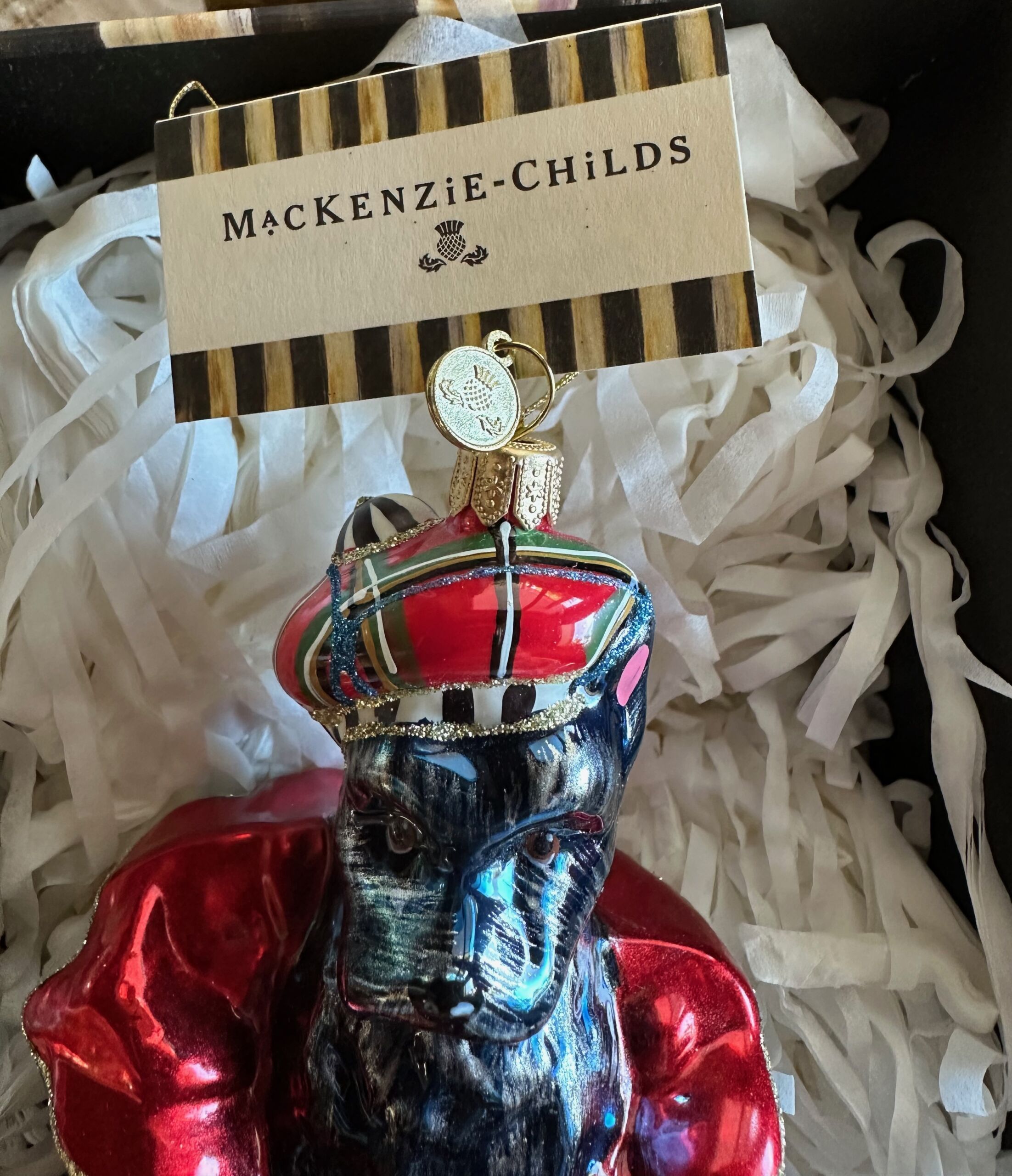 MacKenzie-Childs Boxed Scotty Ornament - Image 5