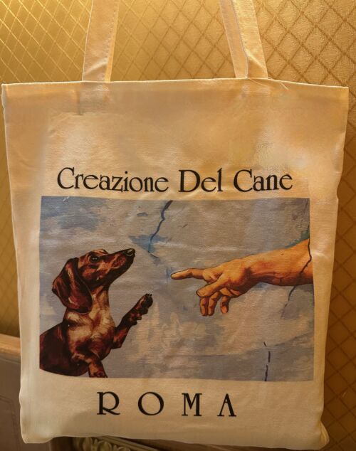 Michelangelo's "Creation of the Dog" Tote #2 - Image 2