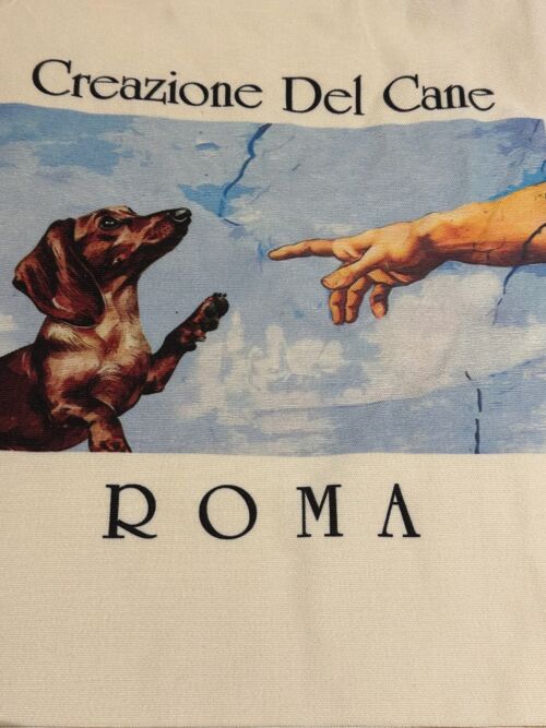 Michelangelo's "Creation of the Dog" Tote #2 - Image 4